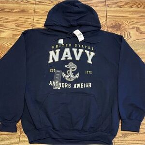 United States Navy Hoodie NWT “Anchors Aweigh” Pullover Sweatshirt - Large, U.S.